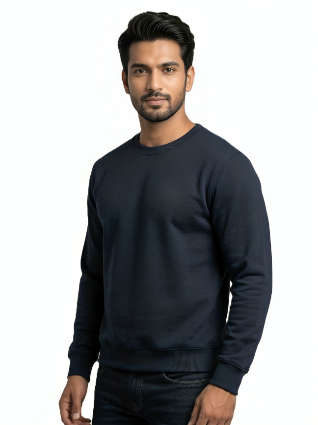 MASTERTRAIT Premium Solid  Sweatshirt – Full Sleeve Round Neck Minimal Style