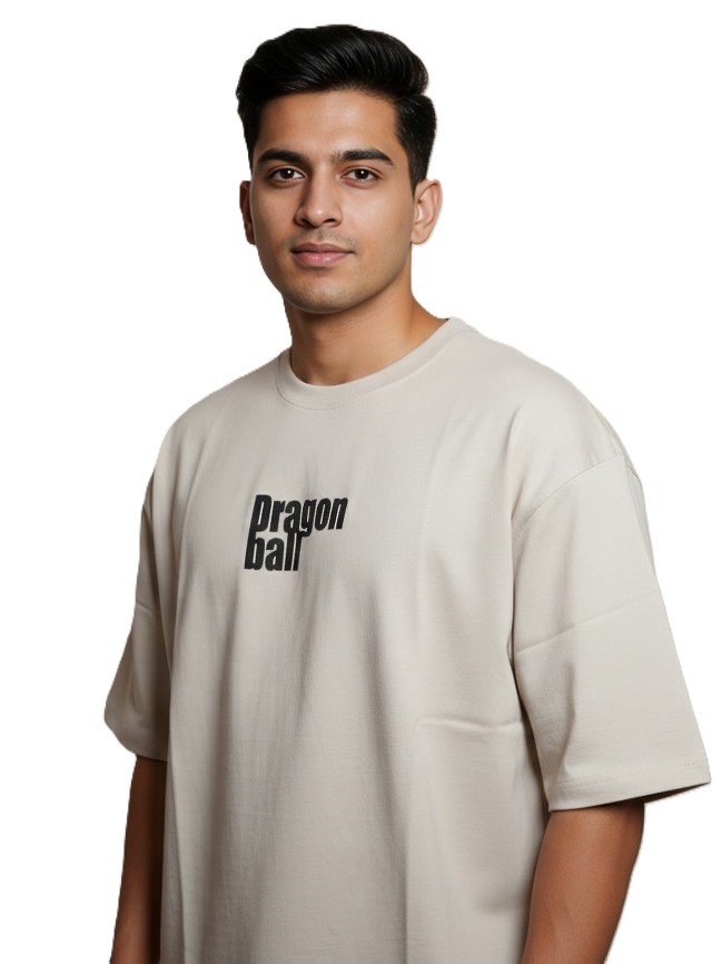 Mastertrait Men’s Off White Oversized Anime Graphic Printed T-Shirt