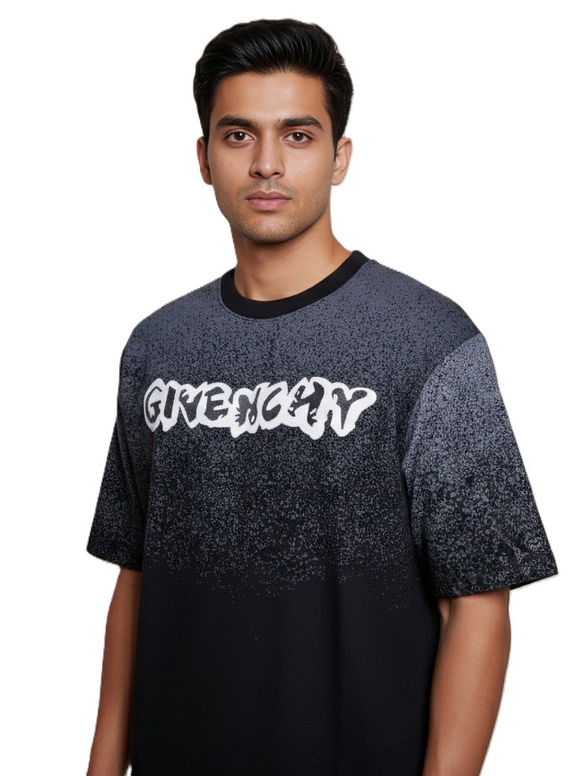 Mastertrait Gradient Spray Graphic Oversized T-Shirt