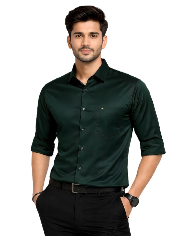 Mastertrait Men’s Stylish Satin Shirt  Premium Slim Fit Party Wear Formal Shirt