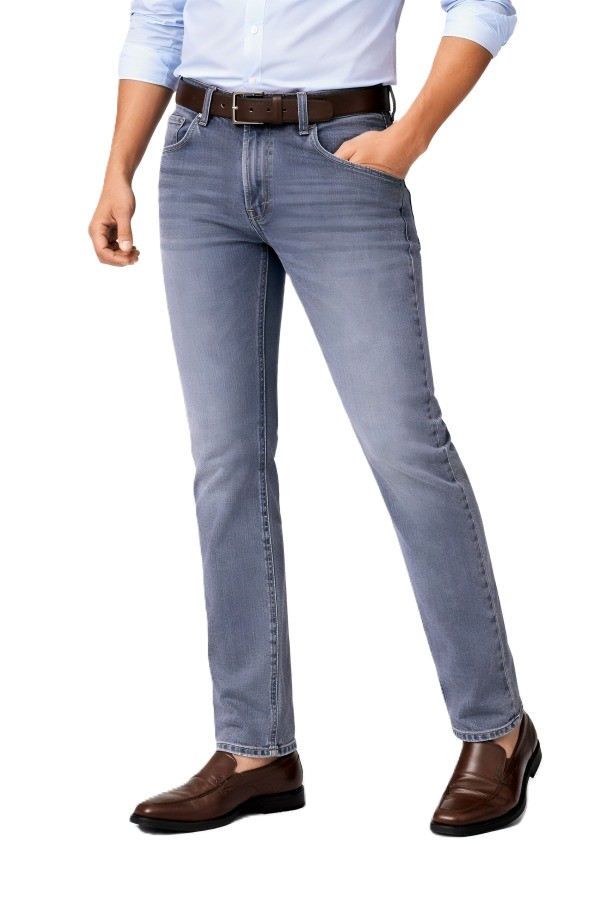 Mastertrait AzureFit Slim Straight Light Blue Denim Jeans for Men