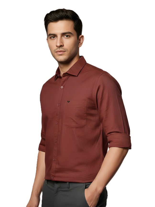 MASTERTRAIT Men’s Premium Solid Shirt  Slim Fit Formal & Smart Casual Wear, Modern Classic Long Sleeve Shirt