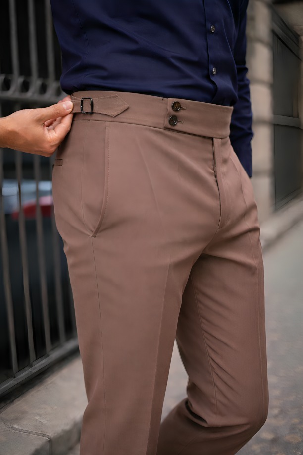 Mastertrait Men’s Royal Plum Gurkha Pant – Premium Tailored Fit with Side Adjusters