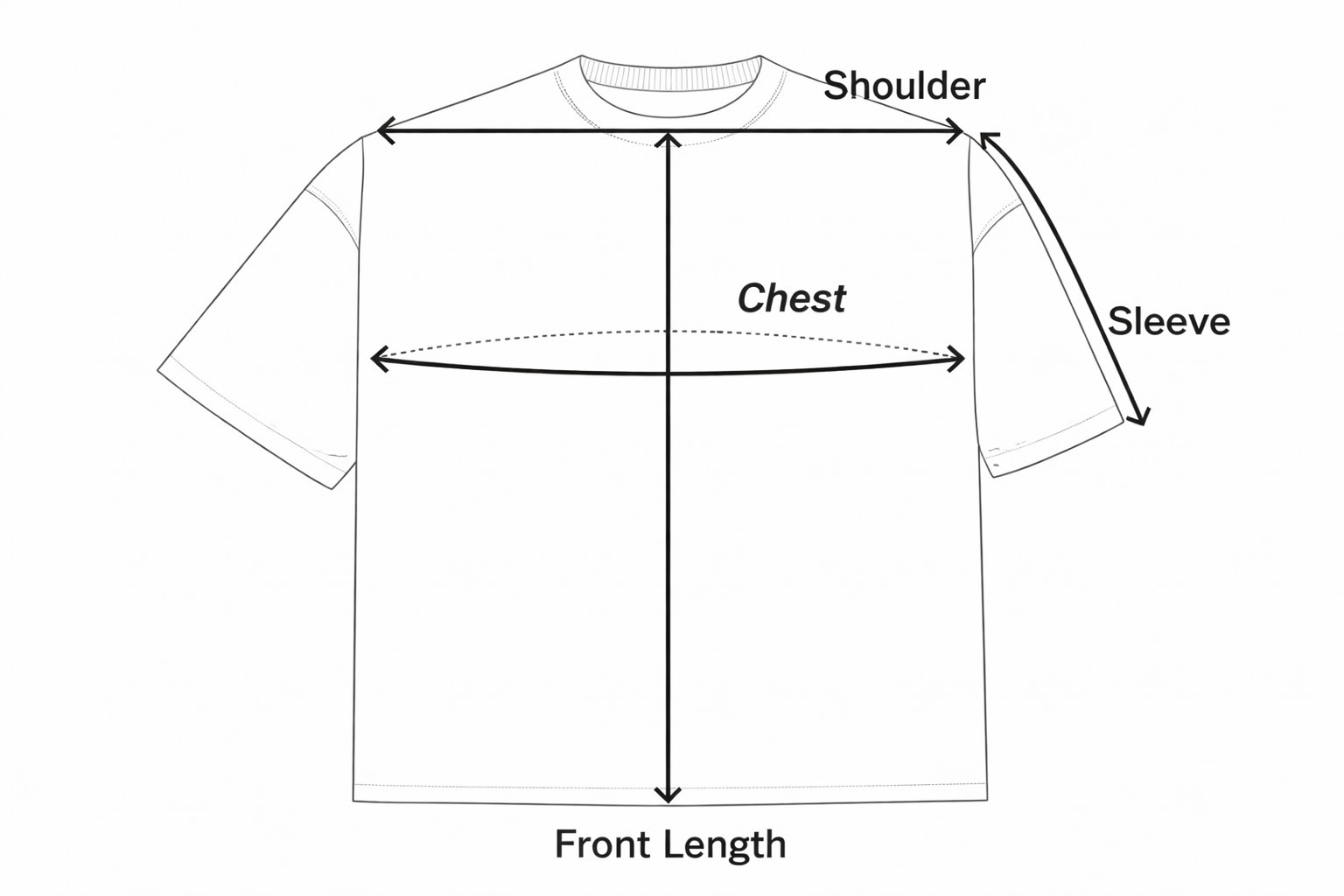 Size Chart - Oversize t-Shirt