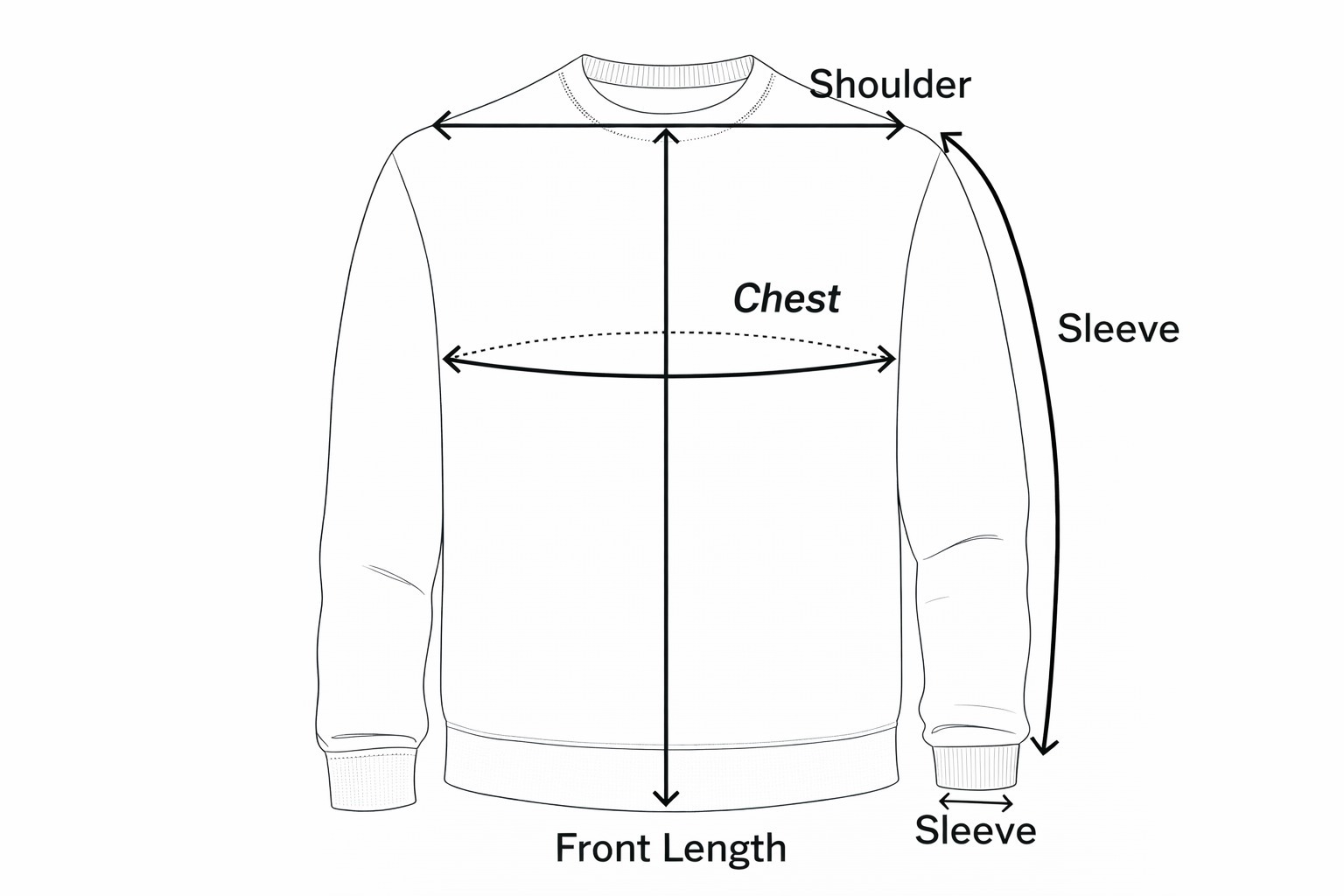 Size Chart - SweatShirts